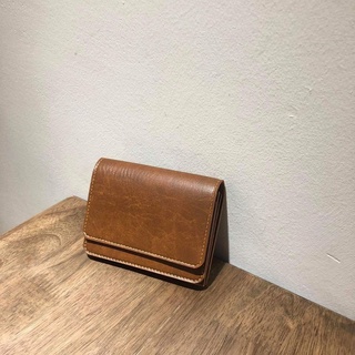 Ví da Unisex Handmade Orchid Circle Mini Wallet Onetothree