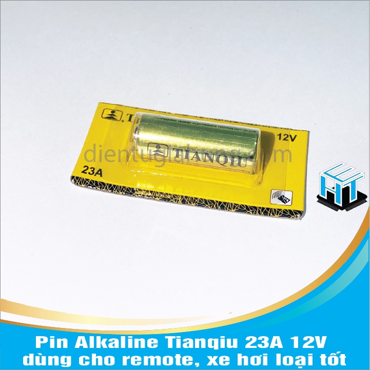 1 Viên Pin Alkaline Tianqi 23A 12V dùng cho remote, xe hơi loại tốt