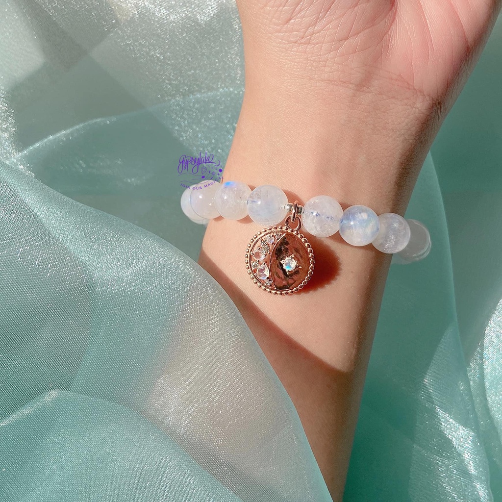 Vòng Tay Dạng Chuỗi Đá Ánh Trăng Thiên Nhiên Phong Thủy May Mắn Không Kị Mệnh SP003891 Gypsy.lala
