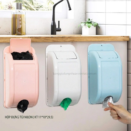 Hộp Đựng Túi Nilon Túi Rác Dán Tường Decor nNhà Bếp Ngăn Nắp Tiện Lợi Form Rộng