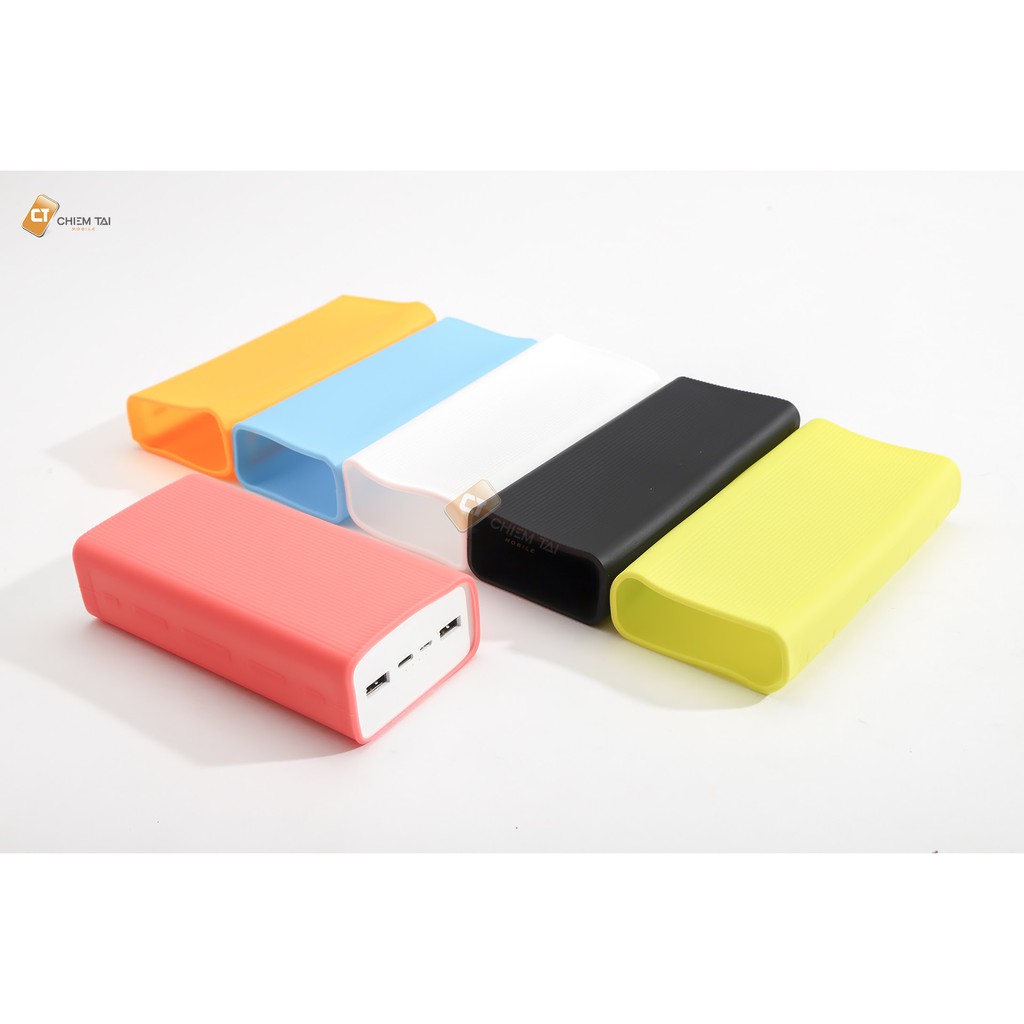 Bao silicon pin sạc dự phòng 30000mAh Xiaomi gen 3 18W mau ngẩu nhiên