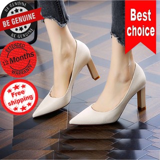 Giày Cao gót Chính hãng LINUS 298  Thời trang Cao cấp thanh lịch Không đau chân BH 12 tháng Đen / Kem