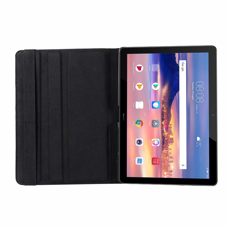 Bao Da PU Máy Tính Bảng Nắp Lật Xoay 360 Độ Tự Động Tắt/Mở Cho Huawei MediaPad MatePad T8 8 Kobe2-L03/Kob2-L09