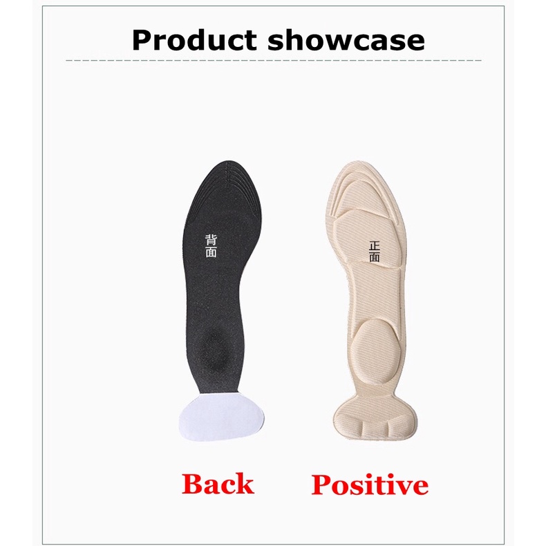 1 Cặp Đế Lót Giày Hình Chữ T 7D Bằng Xốp Mềm Vô Hình Hỗ Trợ Gót Chân Cao Bảo Vệ Cho Nữ ND-2