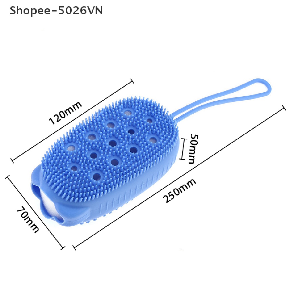 Bàn Chải Tắm Chà Lưng Massage Tẩy Tế Bào Chết Toàn Thân Bằng Silicone