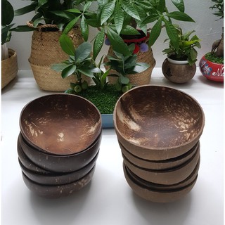 Bát / chén / gáo dừa 100% tự nhiên được mài bóng, không hóa chất