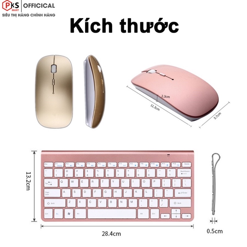 [QUÀ TẶNG 01 MÓC DÁN TƯỜNG] Bàn Phím Chuột Không Dây K108 USB 2.4 Siêu Mỏng Nhỏ Gọn Cao Cấp Tương Thích Máy Tính PC