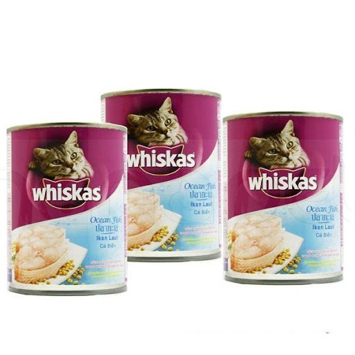 Pate whiskas lon cá thu và cá biển lon 400g