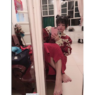 (Order) Set len họa tiết thổ cẩm đỏ ulzzang (có ảnh thật ở cuối)