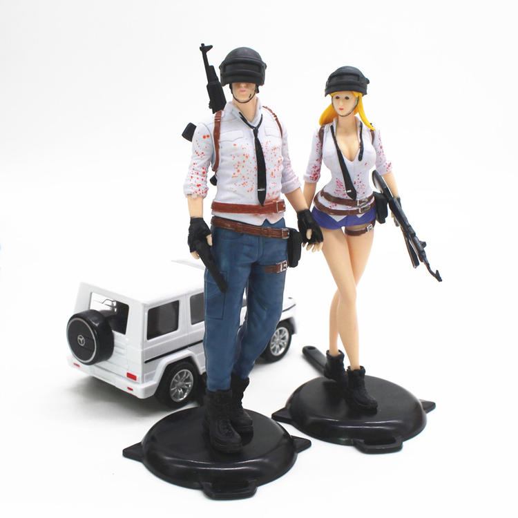 Game Figure PUBG Battle Royale Action Figures With helmets PUBG Cake Decoration Figure Toys For Battle Royale Fans Collections