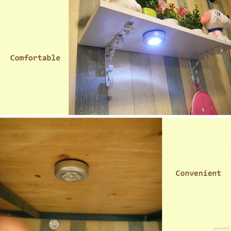 3 LED Stick Touch Light Lamp Battery Powered Wireless Stick-on Touch Night Light