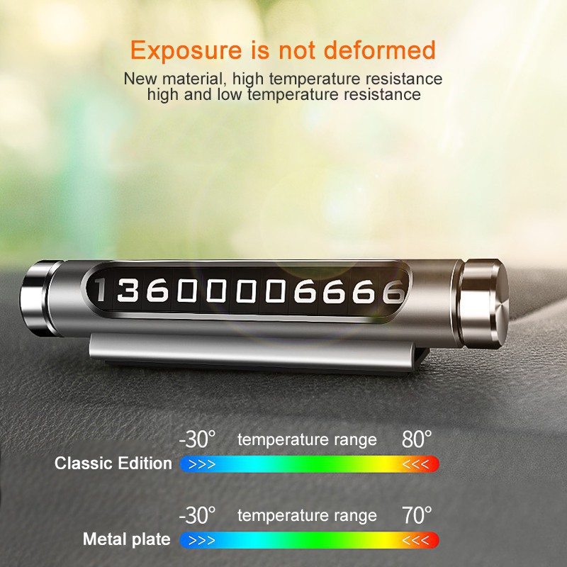 Bảng lưu số điện thoại đỗ xe tạm thời phát quang tự động xoay sáng tạo