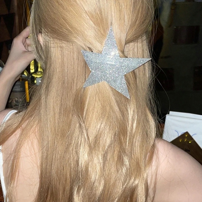 Kẹp Tóc Hình Ngôi Sao Năm Cánh Đính Đá Lấp Lánh Thời Trang Cho Nữ Y2K dreamdiary