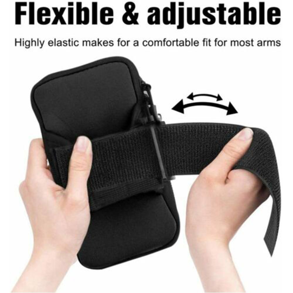 MUVAKO Túi Đeo Cánh Tay Thể Thao Di Động Thoáng Khí Chống Thấm Nước Có Lỗ Tai Nghe Tiền/Tai Nghe Nhiều Màu Sắc Đa Dạng