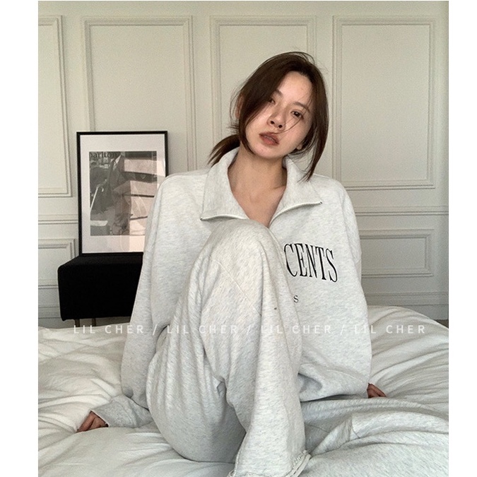 Porozi  Áo sweater  tay dài màu sắc đơn giản thời trang cho nữ