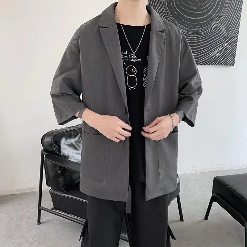 Áo Khoác Vest Tay Ngắn Phong Cách Hàn Quốc Dành Cho Nam