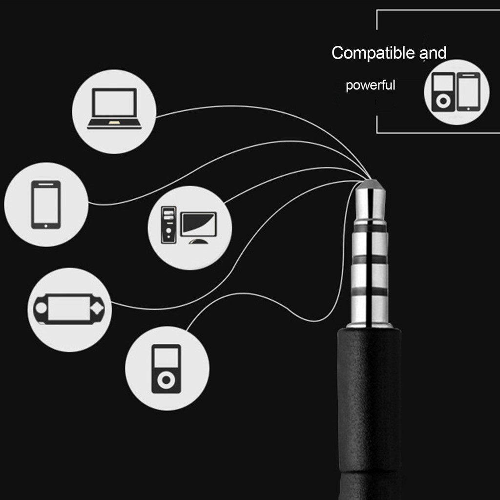 Tai Nghe Nhét Tai Âm Thanh Bass Mạnh Mẽ Có Mic Cho Điện Thoại / Máy Tính