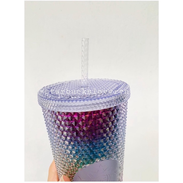 |CHÍNH HÃNG| LY STARBUCKS NEON RAINBOW STUDDED SIZE KHỦNG 24oz