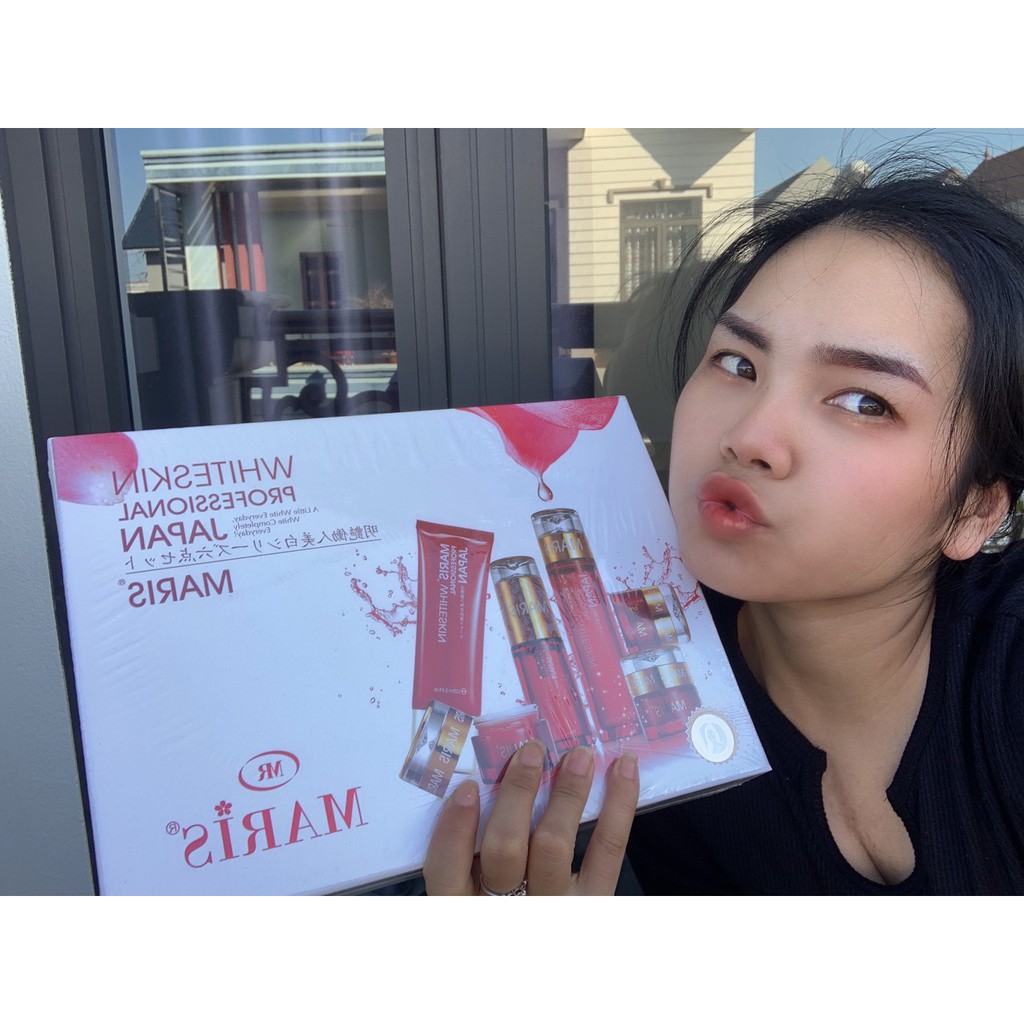Bộ mỹ phẩm sạch nám sáng da Maris 6in1 Nhật Bản Chính Hãng