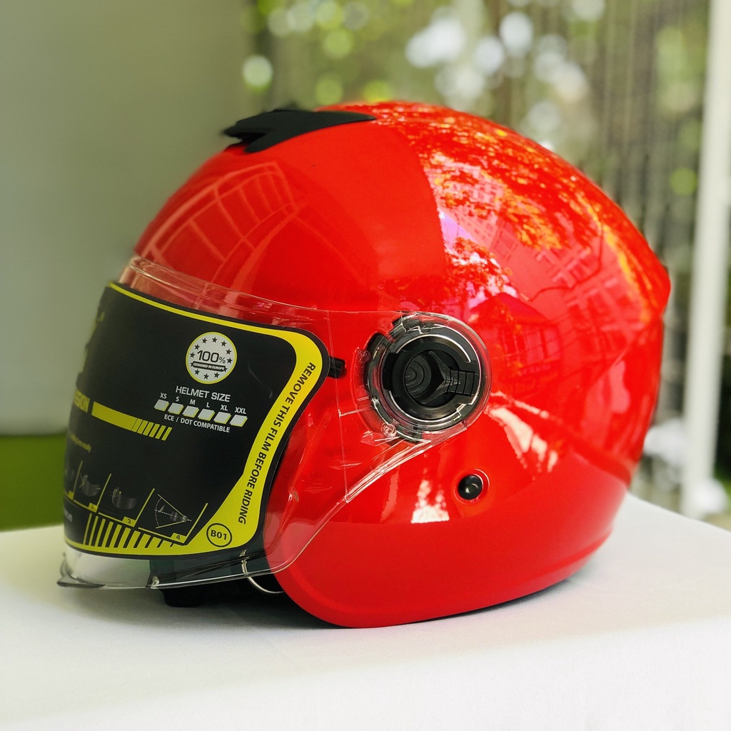 Mũ bảo hiểm 3/4 Royal M270, nón bảo hiểm trẻ em có kính, thông thoáng khí cho vòng đầu từ 47-52cm