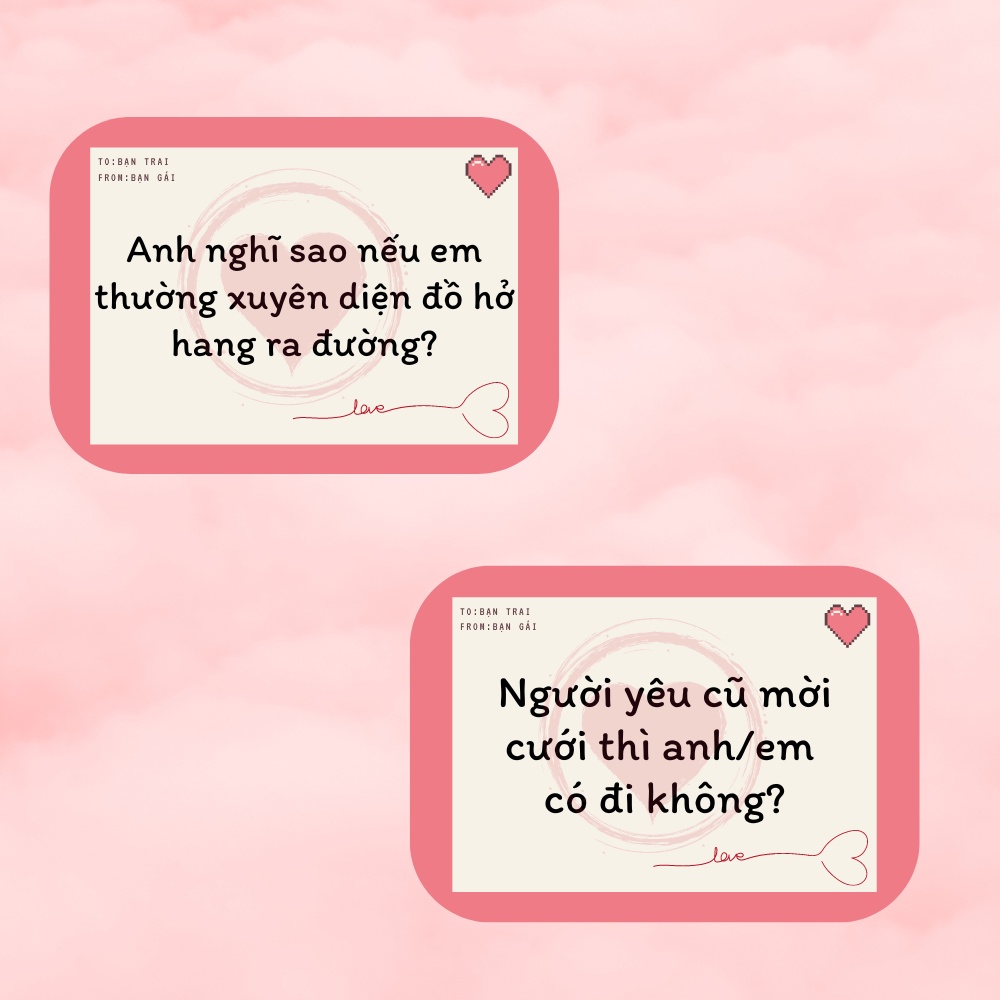 QUÀ TẶNG VALENTINE 14/2 - Bộ Bài Tình Yêu "Trò Chơi Tình Yêu" - Boardgame, Card Game Dành Cho Các Cặp Đôi