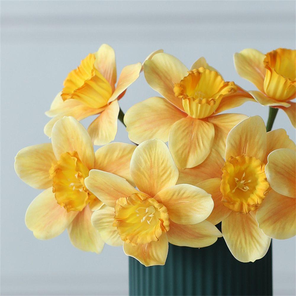 Hoa Giả Để Bàn Trang Trí Phòng Khách KENT1 Narcissus Daffodil