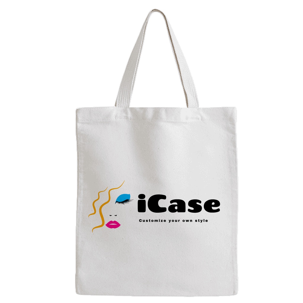 Túi vải Canvas iCase kích thước 20x22cm in logo theo yêu cầu