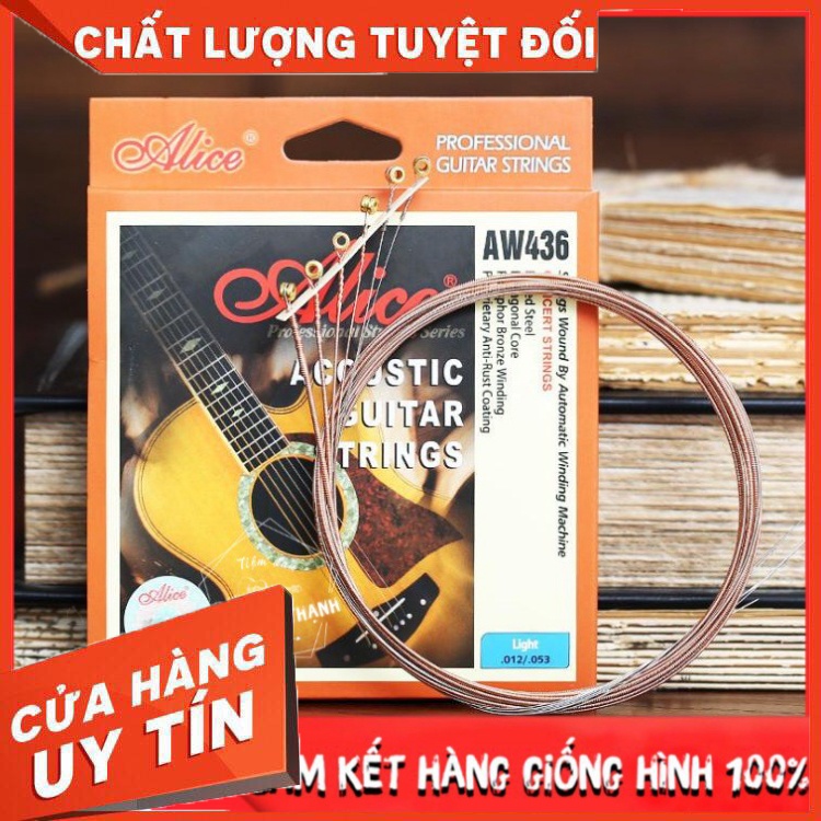 [HDMusictechnology] Dây đàn Guitar Acoustic Alice AW436