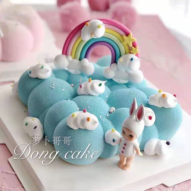 Que cắm trang trí bánh kem hình chú ngựa 1 sừng xinh xắn