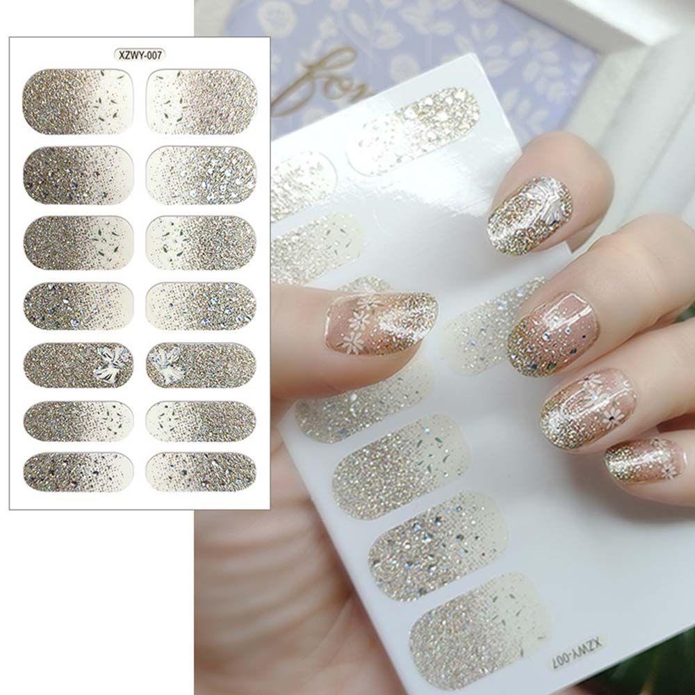 Miếng Dán Trang Trí Móng Tay Lấp Lánh Tự Dính Lâu Trôi Dành Cho Nữ