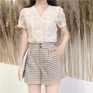 Áo ren ngắn tay Hàn Quốc
