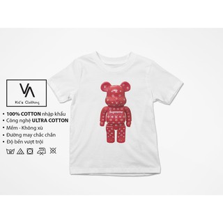 Áo thun / Áo phông trẻ em bé trai bé gái hình Gấu BearBrick Supreme chất cotton cao cấp VA185