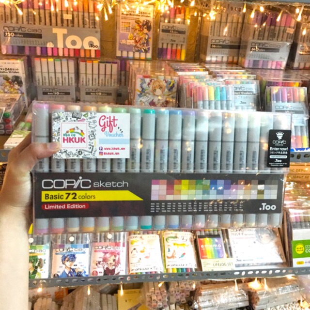 Copic sketch basic 72 colors - Màu dạ marker bản limited edition nội địa nhật đạt giải Copic Award