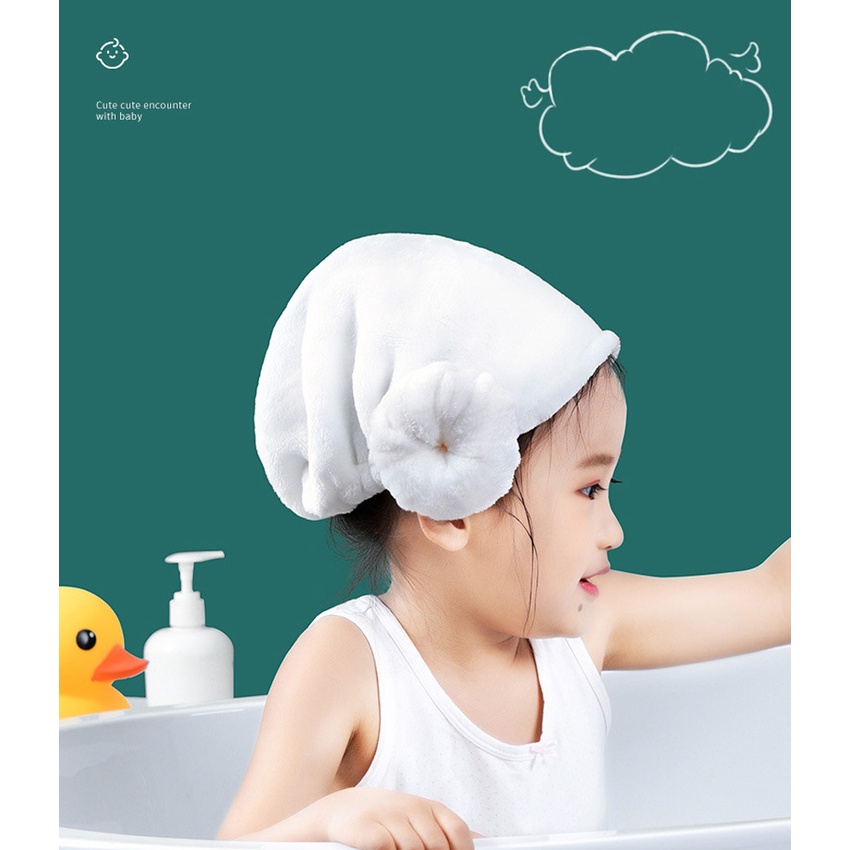 Mũ Trùm Đầu Bằng Lông Cừu Siêu Thấm Hút Nhanh Khô Tóc Dài Dễ Thương Cho Người Lớn Và Trẻ Em