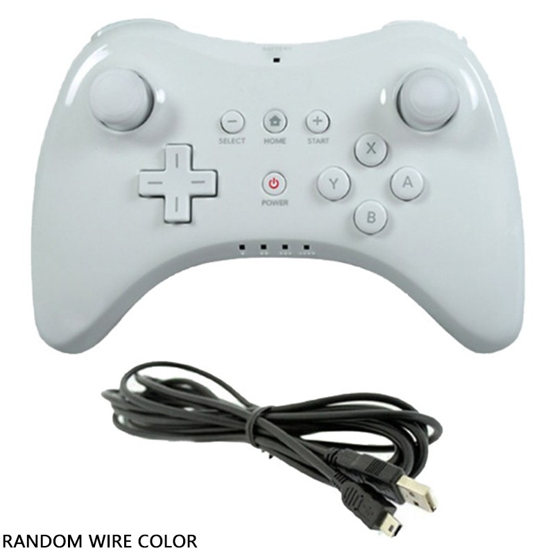 Wireless Classic Pro Controller Joystick Gamepad for Nintend Wii U Pro with USB Cable Wireless Controller