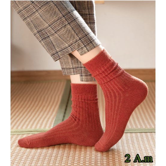Tất Vớ Cổ Cao Nam Nữ Trơn Nhiều Màu Unisex Style Hàn Quốc