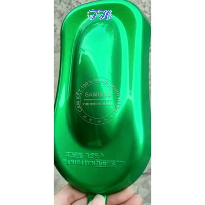 Sơn Xịt Samurai chuyên dùng cho xe máy màu xanh lá fino Y630 * chống cháy, chống rạn nứt, vòi xịt chống chảy