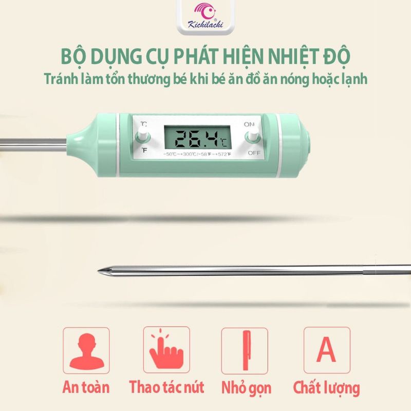 Nhiệt Kế Đo Nhiệt Độ Nước, Sữa, Đồ Ăn Cao Cấp Kichilachi, Misuta