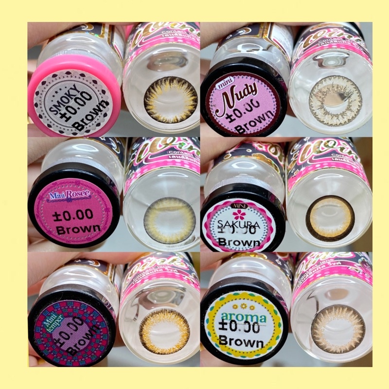 50 mẫu lens Nâu_Brown HOT  size không giãn 14,0 m- không độ- hàng mới_kính áp tròng nâu _Sam Eyes(FREE SHIP)