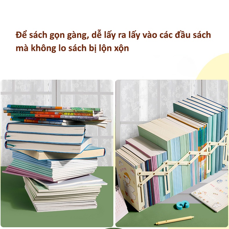 (CHỌN MẪU) Giá Để Sách Kim Loại Có Thể Điều Chỉnh Kích Cỡ Tùy Theo Số Lượng Sách