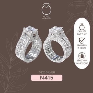 Nhẫn nữ bạc Ý S925 đá CZ cao cấp miễn phí xi Kim N415|Mi.A trang sức bac