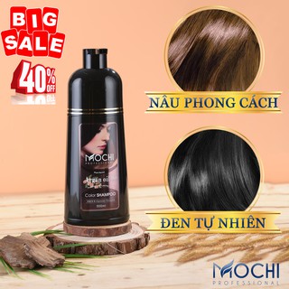 Dầu gội phủ bạc Mochi màu đen Nhập khẩu Nhật Bản. Phủ bạc hiệu quả Tìm lại tuổi thanh xuân