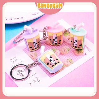 Móc khoá hình cốc trà sữa nhiều màu