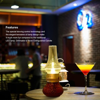 Đèn LED để bàn giả đèn dầu kiểu retro