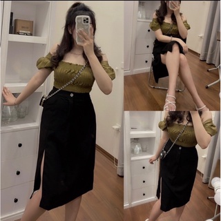 Chân Váy Xẻ Sườn Bigsize
