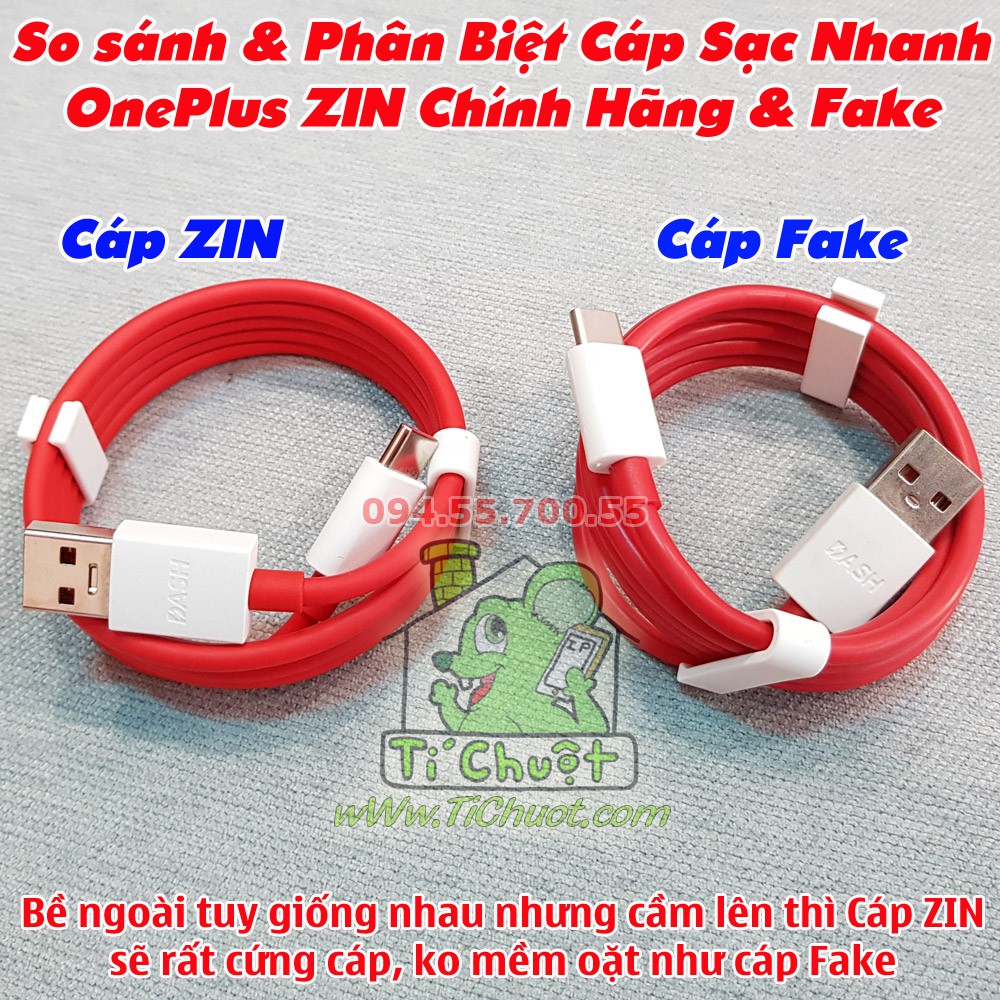 [ZIN THEO MÁY] Cáp OnePlus Type-C Sạc Nhanh Warp / Dash Charge 7 pin