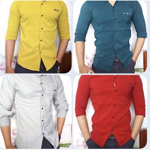 áo sơ mi nam Fom body cực chuẩn vãi co giãn size M đến XXL hình thật