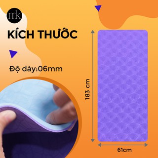 Thảm Yoga Cao Cấp 2 màu - Hồng Biển