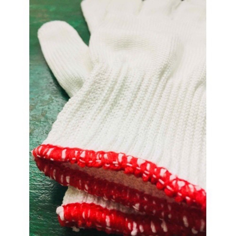 Găng tay bảo hộ lao động sợi len trắng
