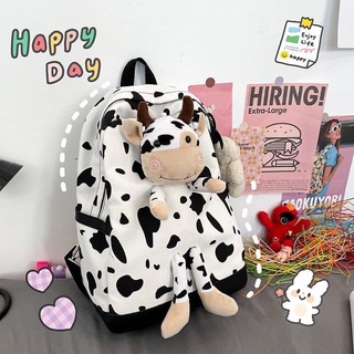 Balo Bò Sữa Ulzzang nam, nữ vải canvas chống nước